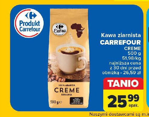 Kawa creme ethiopia Carrefour extra promocja