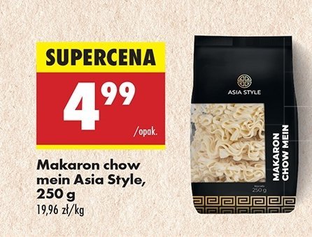 Makaron chow mein Asia style promocja w Biedronka
