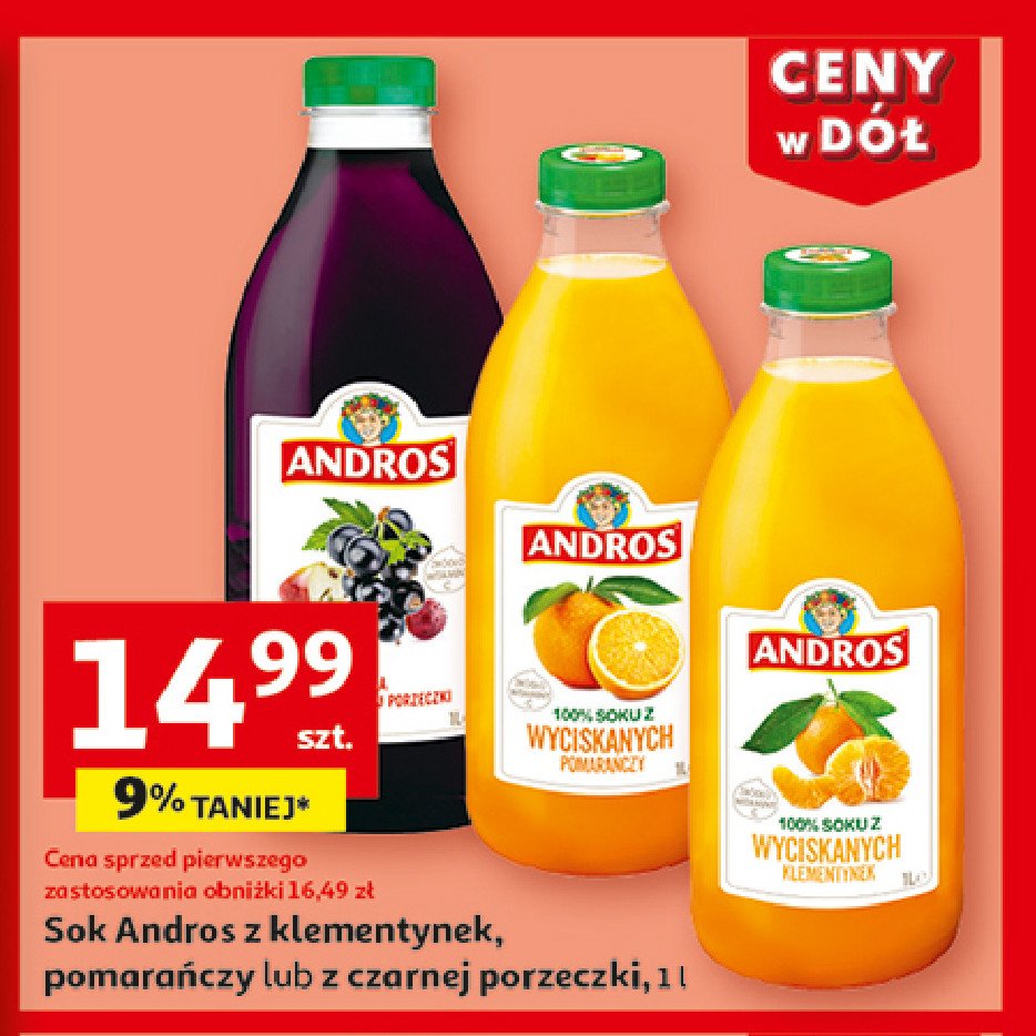 Sok z pomarańczy Andros promocja