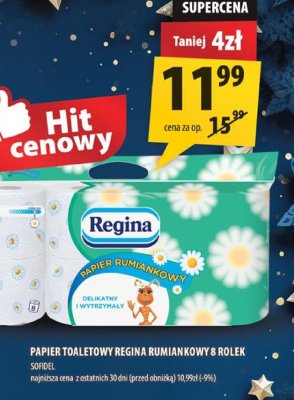 Papier toaletowy Regina rumiankowy 8 rolek promocja w Arhelan