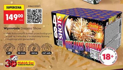 Wyrzutnia fajerwerków Dreams Show promocja w Biedronka