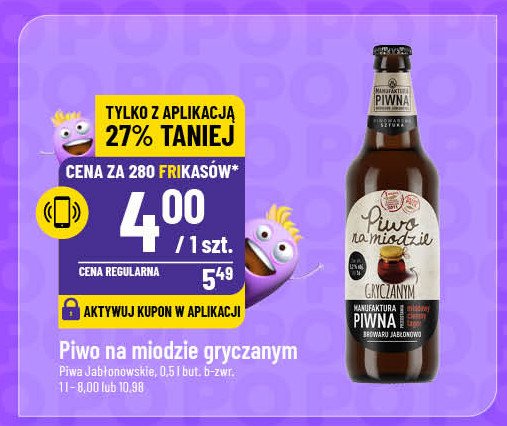 Piwo Piwo na miodzie gryczanym Manufaktura piwna promocja w POLOmarket