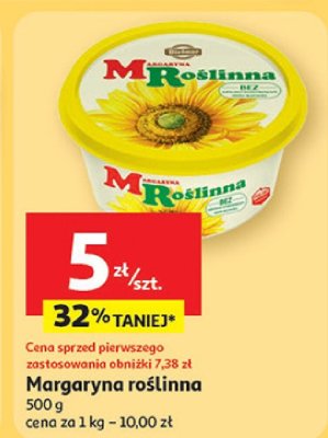 Margaryna roślinna 500 g promocja w Auchan