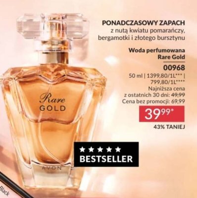 Woda perfumowana Rare Gold promocja w AVON