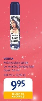 Koloryzujący spray do włosów VENITA, śnieżna biel promocja w Drogerie DM