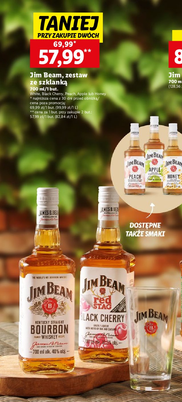 Bourbon + szklanka Jim beam apple promocja