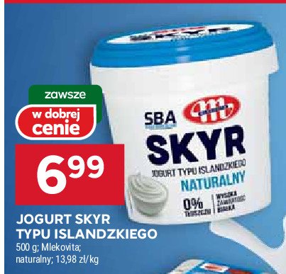 Jogurt skyr naturalny Mlekovita sba promocja