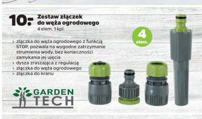 Złączki do węża ogrodowego Garden tech promocja