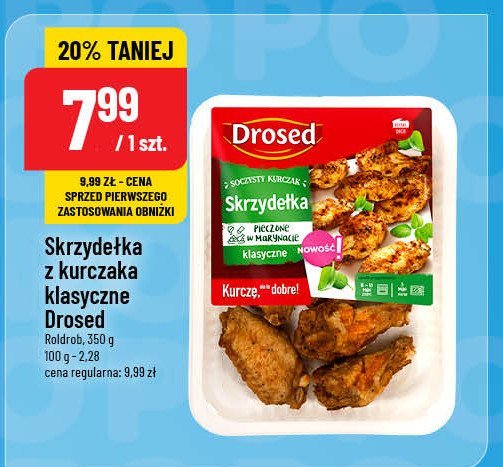 Skrzydełka pieczone klasyczne Drosed promocja w POLOmarket