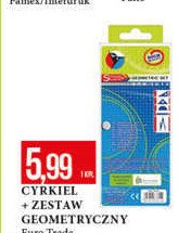 Cyrkiel + linijki Euro-trade promocja