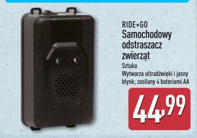 Samochodowy odstraszacz zwierząt RIDE+GO promocja w Aldi
