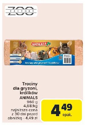 Trociny dla gryzoni Animals promocja w Carrefour Market