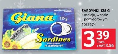 Sardynki 125g w oleju, w sosie pomidorowym promocja w Selgros