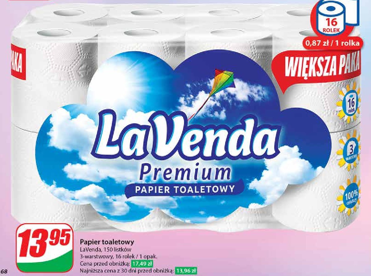 Papier toaletowy premum Lavenda promocja