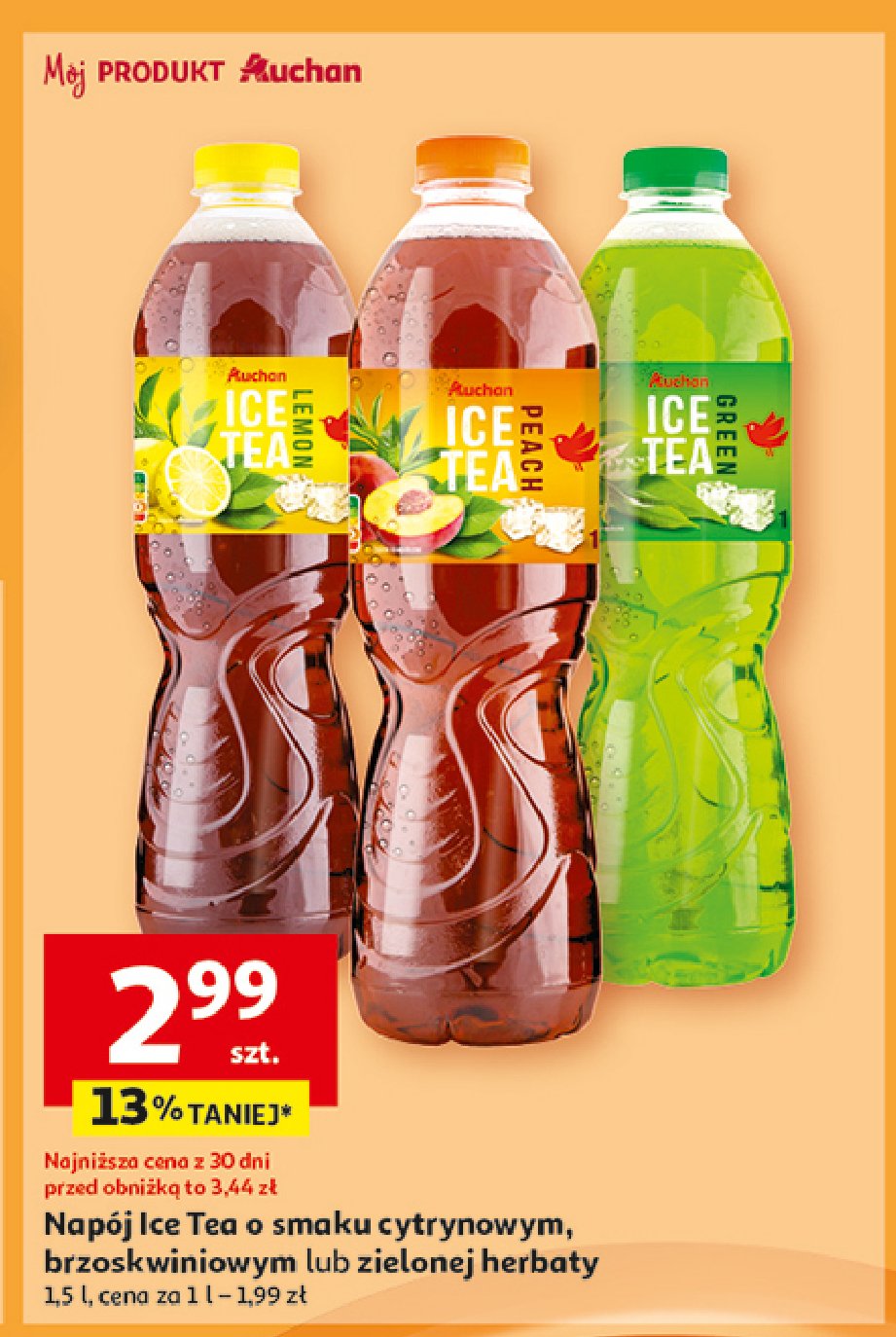 Ice tea brzoskwiniowa Auchan promocja w Auchan