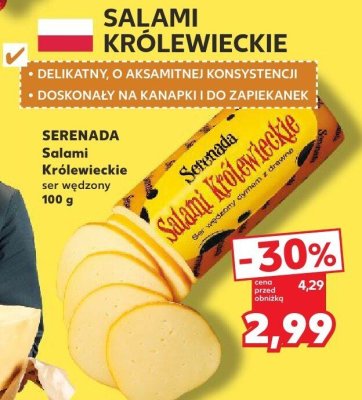 Salami Królewieckie ser wędzone  promocja w Kaufland
