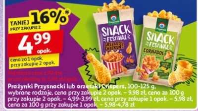 Prażynki Przysnacki lub orzeszki ziemne 100-125 g wybrane rodzaje promocja w Auchan