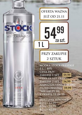 Wódka Stock Prestige 1 L | 40% promocja w Dino