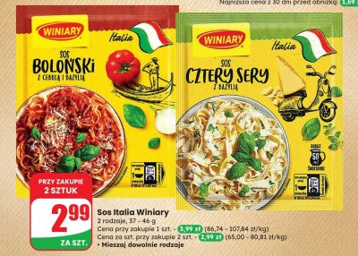 Sos cztery sery z bazylią promocja w Dino