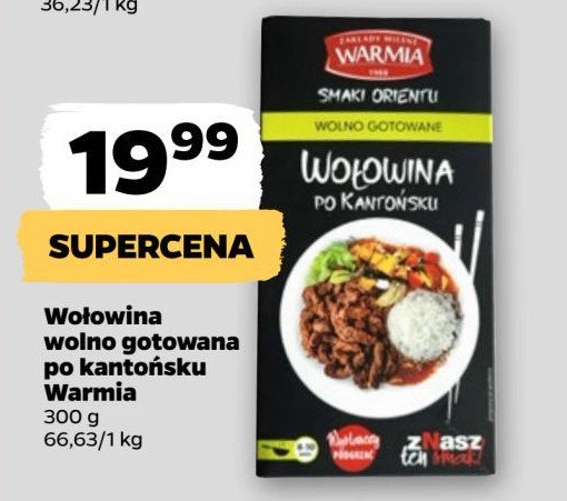 Wołowina wolno gotowana Warmia promocja