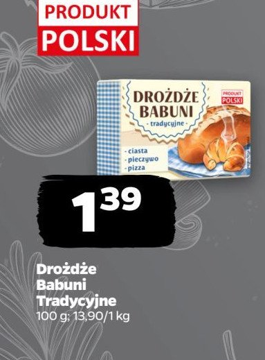 Drożdże Drożdże babuni tradycyjne promocja w Netto