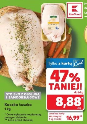 Kaczka tuszka z obsługą samobsługowe promocja w Kaufland