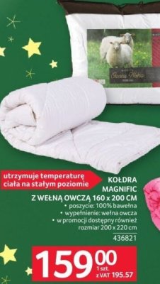 Kołdra Magnific z wełną owczą 160 x 200 cm promocja w Selgros