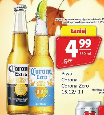 Piwo Corona Extra / Corona Zero 330 ml promocja w Prim Market