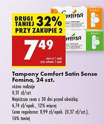 Tampony normal Femina comfort promocja