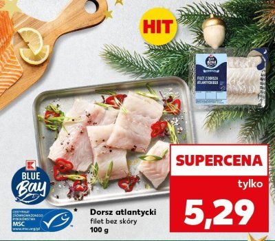 Dorsz atlantycki filet bez skóry BLUE BAY promocja w Kaufland