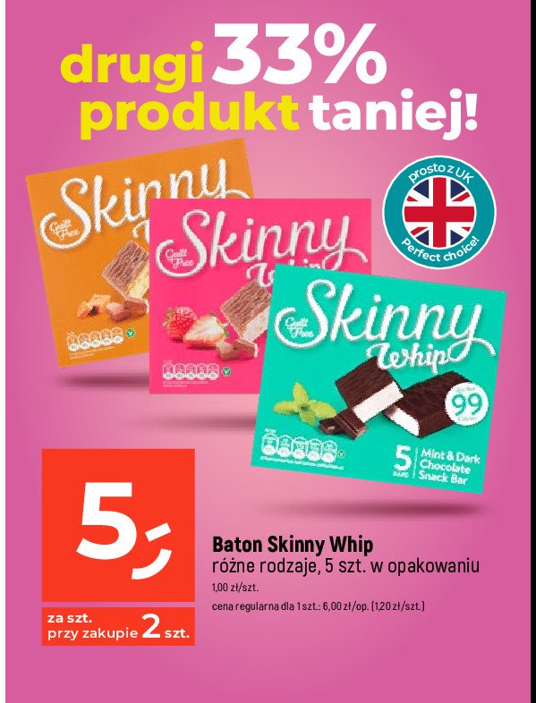 Batoniki strawberry & chocolate SKINNY WHIP promocja