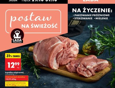 艁opatka wieprzowa SZTUKA MI臉SA NETTO promocja w Biedronka