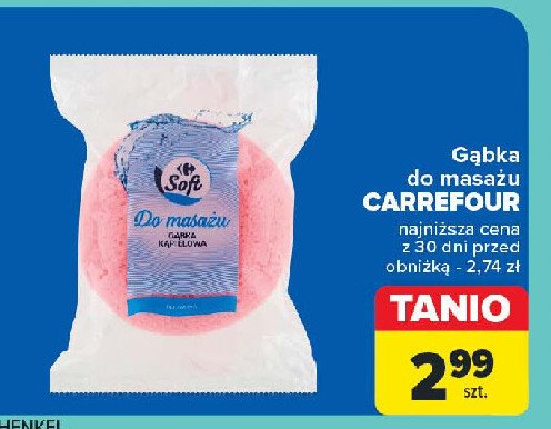 Gąbka do mycia ciała z masażem Carrefour promocja