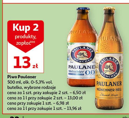 Piwo Paulaner weissbier 0.0% promocja