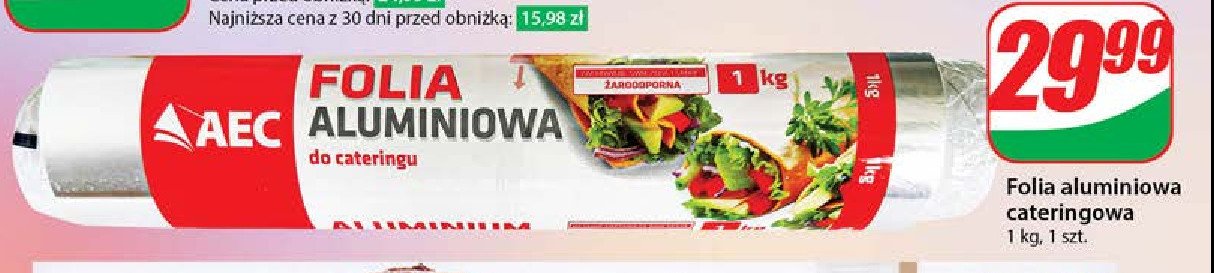 Folia aluminiowa 1 kg Aec promocja w Dino