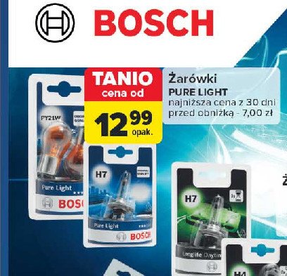 Żarówki pure light p21w białe Bosch promocja w Carrefour