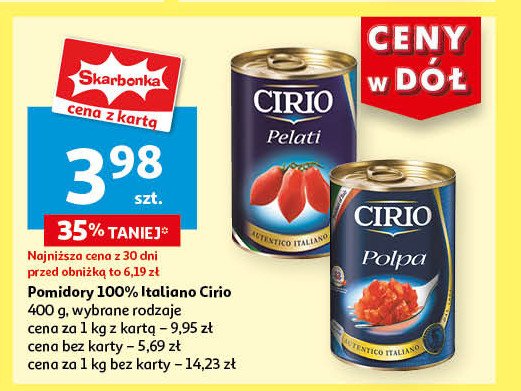 Pomidory bez skóry Cirio promocja