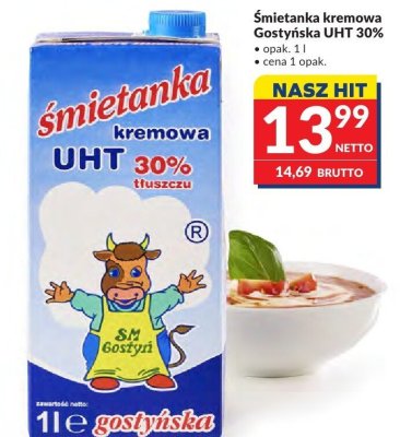 Śmietanka kremowa Gostyńska UHT 30% promocja w Makro