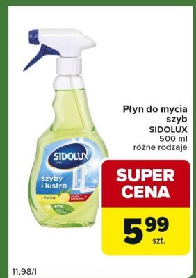 Płyn do mycia szyb SIDOLUX 500ml różne rodzaje promocja w Carrefour Express