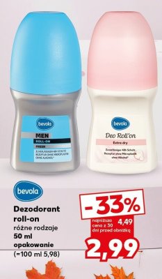 Dezodorant roll-on Bevola różne rodzaje 50 ml promocja w Kaufland