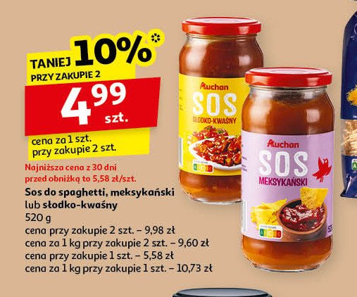 Sos do spaghetti Auchan promocja w Auchan