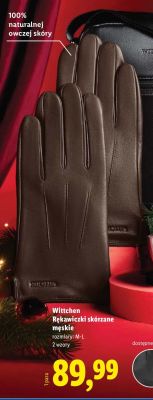 Rękawiczki skórzane męskie rozm. M-L  promocja w Lidl