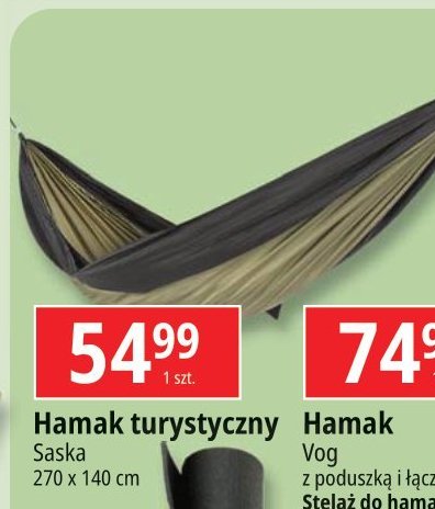 Hamak turystyczny 270 x 140 cm Saska promocja