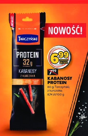Kabanosy z kurczaka Tarczyński protein promocja w Stokrotka