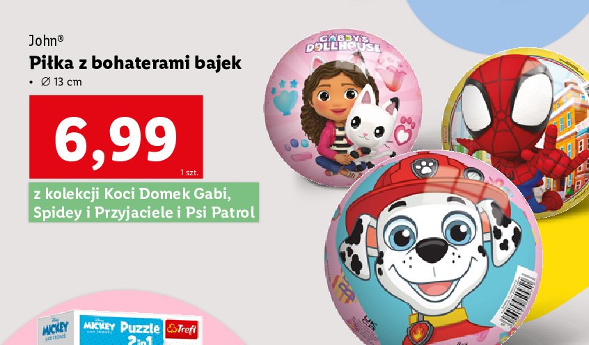 Piłka 13 cm psi patrol John promocja w Lidl