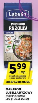 Makaron Lubella Ryżowy wybrane rodzaje promocja w ABC