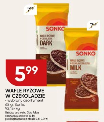 Wafle ryżowe w czekoladzie milk promocja w Chata Polska