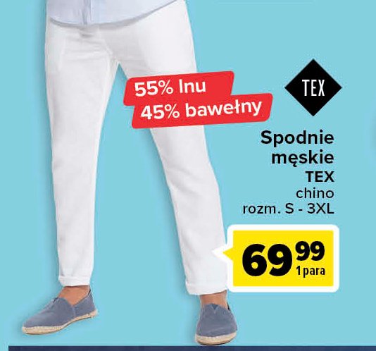 Spodnie męskie chino s-3xl Tex promocja