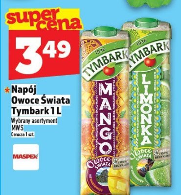Napój Owoce Świata Tymbark 1 L promocja w TOPAZ