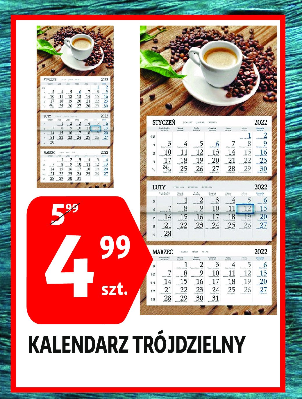 Kalendarz trójdzielny 2022 promocja